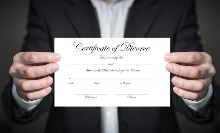 certificate of divorce