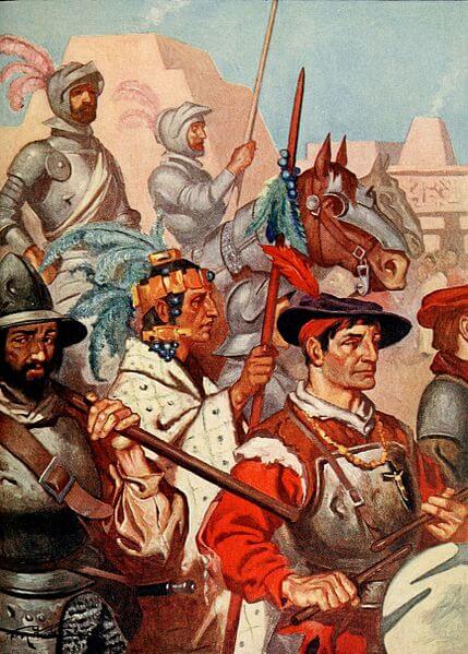 The conquistadors enter tenochtitlan to the sounds of martial music