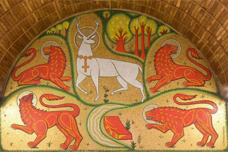 The Church of the Holy Grail mural